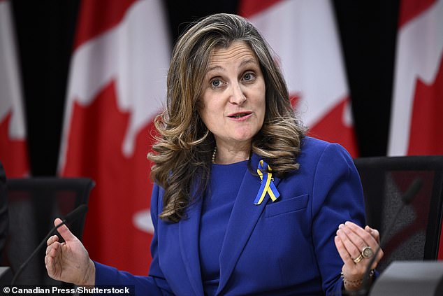 When it comes to potential successors to Trudeau as party leader, Ipsos found that Finance Minister Chrystia Freeland (above) has the most name recognition