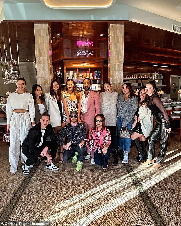 The cookbook author shared a photo of the group of friends who helped celebrate her birthday over lunch