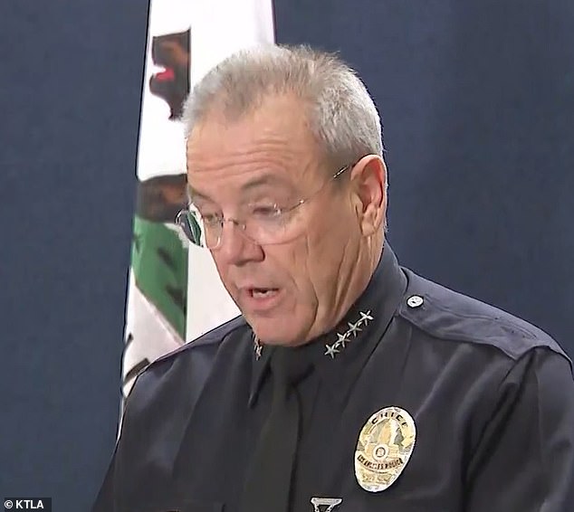 LAPD Chief Michel Moore provided an update on the case on Saturday