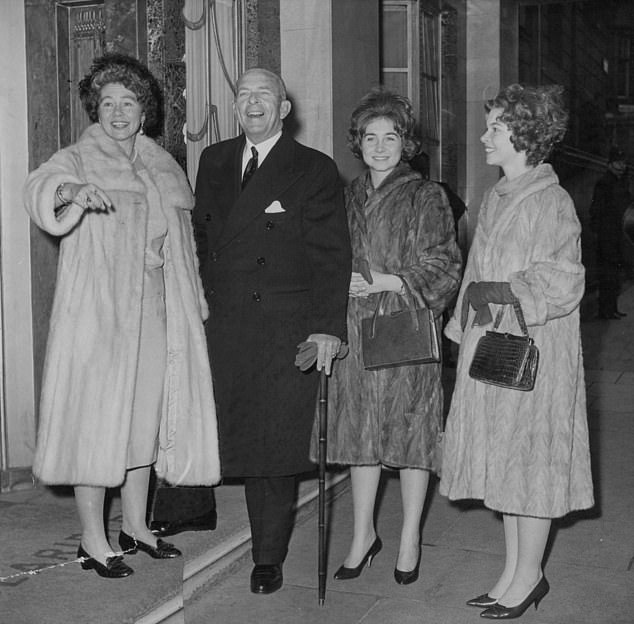 King Paul of Greece and his wife Queen Frederica with their two daughters, Princess Sofia, now Queen of Spain, and Princess Irene during a private visit to England