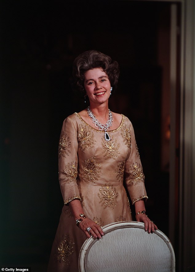 A 1961 portrait of the Queen Dowager of Greece, Queen Frederick of Hanover, taken in New York