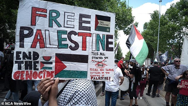 'Free Palestine' was the overwhelming message of both protests