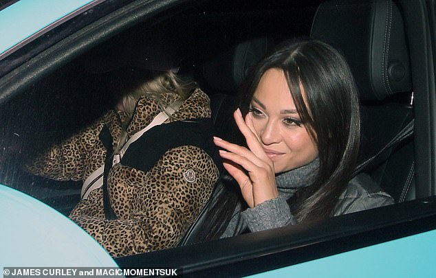 His professional partner Katya Jones put on a brave face as she left the Elstree studios just seconds later