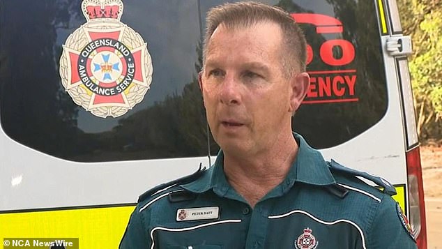 QAS paramedic Peter Batt praised the work of those providing first aid.  Image: Nine news