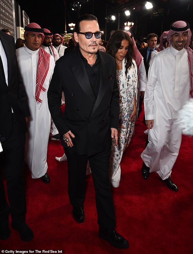 Red Carpet: Johnny Depp Attends the Opening Night Screening of 'HWJN' at the 2023 Red Sea International Film Festival