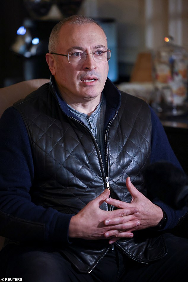Exiled oil magnate Mikhail Khodorkovsky (pictured) has warned that the ongoing invasion of Ukraine will eventually topple Putin's regime - and as Russia crumbles, 'unstable, nuclear-armed states' will be left in its wake