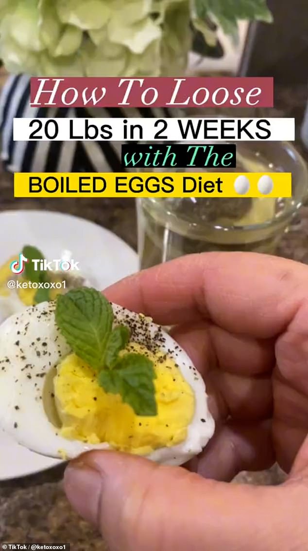 A video posted by @ketixoxo1 claims that the egg diet 'allows you to lose weight by adhering to a low-carb, low-calorie, but high-protein diet'