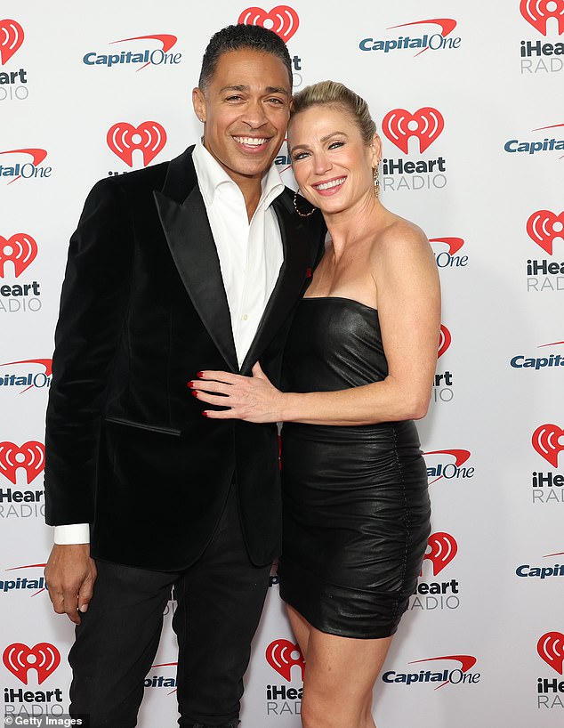 Former Good Morning America co-hosts Amy Robach and TJ Holmes made their first appearance as a couple on the red carpet in Los Angeles tonight