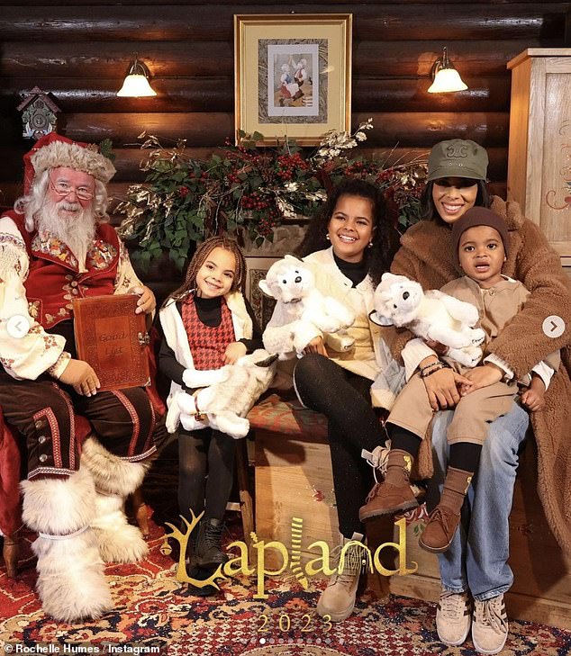 Addressing her followers, she first revealed that she had taken her and Marvin's three children, Alaia-Mai, 10, Valentina, six, and Blake, two, to Lapland, UK.