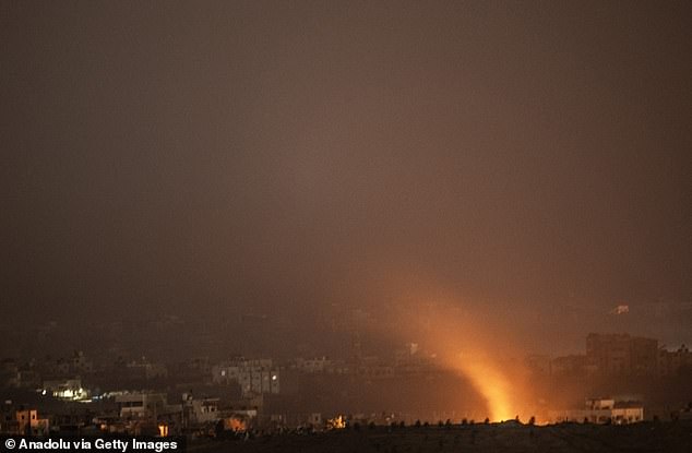 Smoke rising after Israeli attacks in Gaza is seen from Sderot in southern Israel