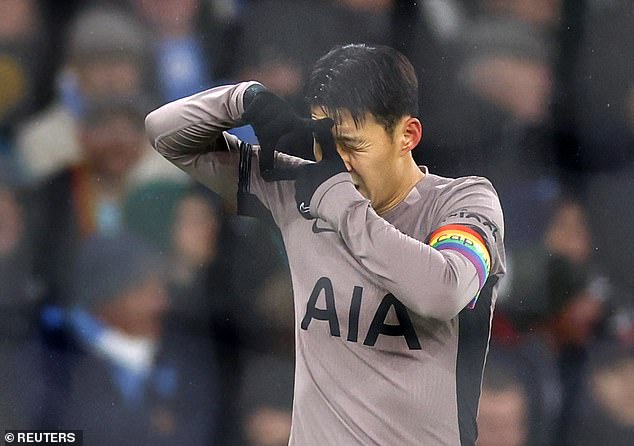 Son and his Tottenham teammates were delighted to take a 1-0 lead, but their lead did not last long