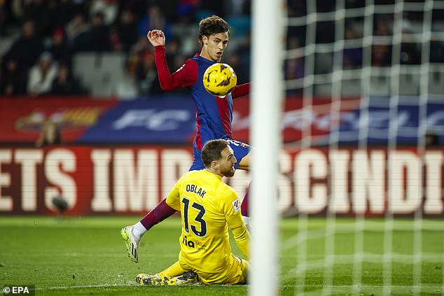 The Portuguese scored nicely from a counterattack against goalkeeper Jan Oblak