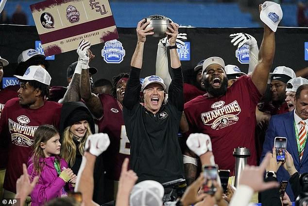 Mike Norvell lifted the trophy on Saturday but was furious just hours later on Sunday