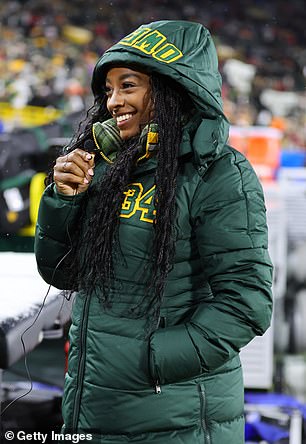 Owens' wife Simone Biles attended the game