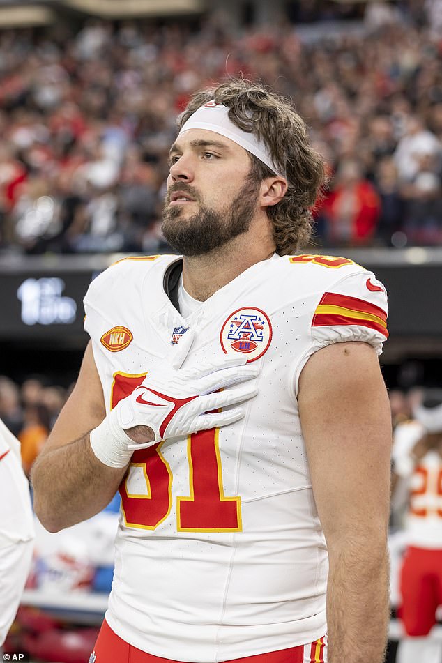 The professional NFL star initially signed with the Chiefs in 2019 and re-signed a few years later in 2021;  seen last month in Las Vegas