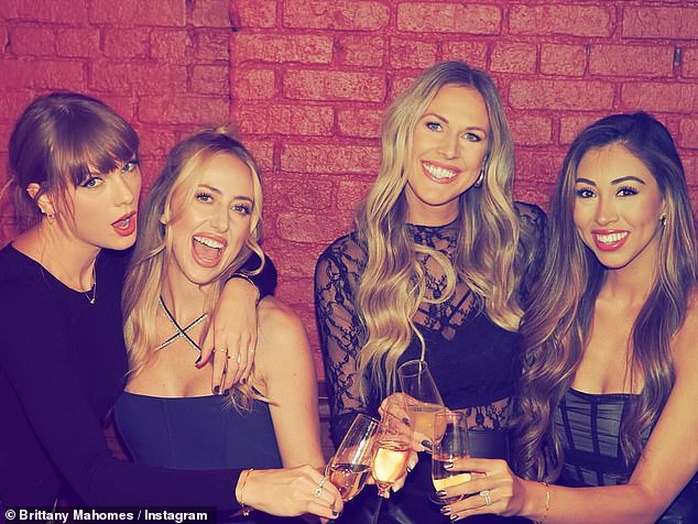 In November, Brittany took to Instagram to share memorable snaps from a night out with Taylor and fellow WAGs Lyndsay Bell and Paige Buechele