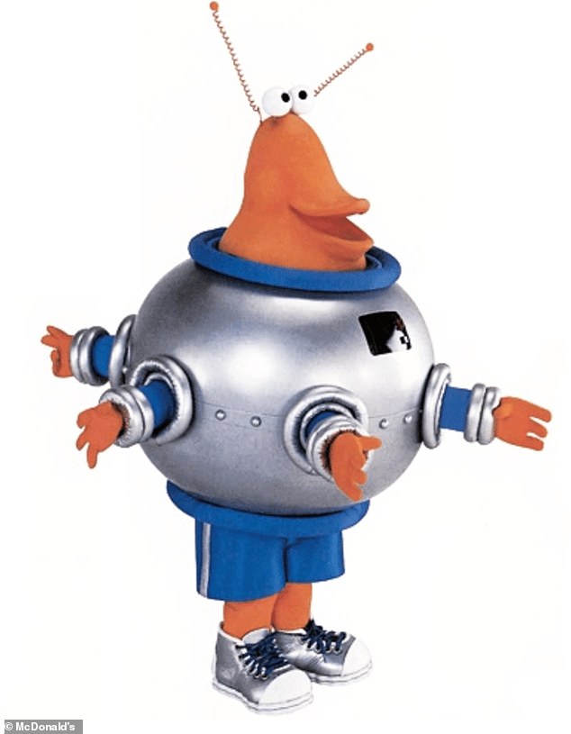 CosMc first appeared in the company's fictional world, McDonaldland, where Ronald McDonald and his other friends live.  He has six arms and moved from a house in space when he heard about McDonald's burgers and fries