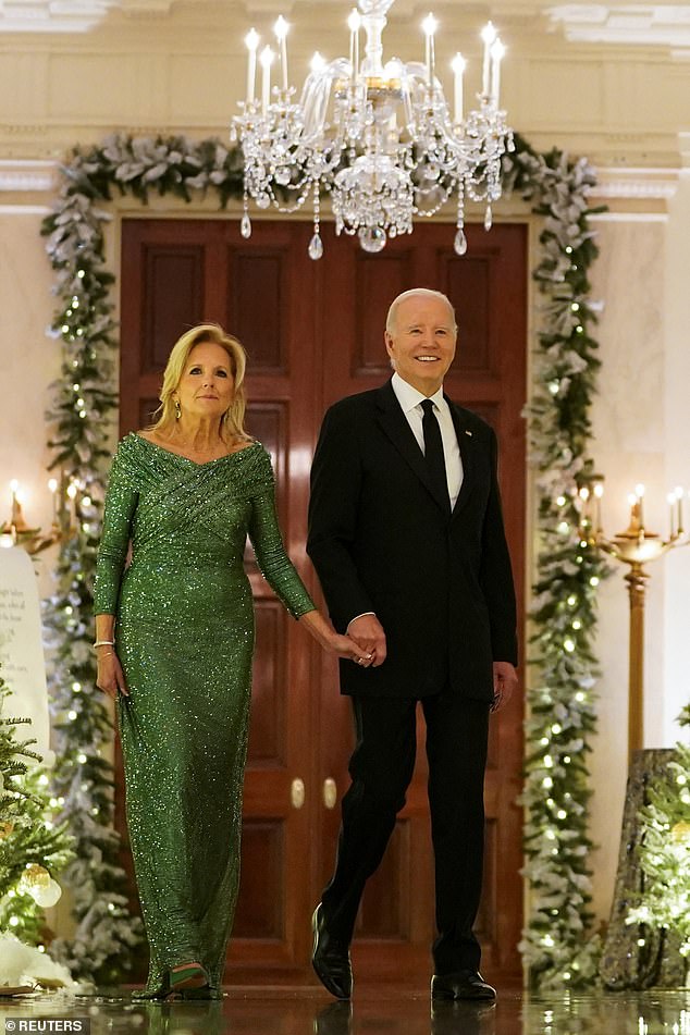 President Biden and first lady Jill Biden were all dressed up for the White House reception on Sunday