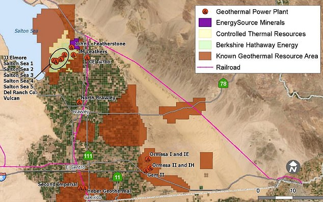 Three companies will use lithium extraction power plants to pull superheated brine from the Earth