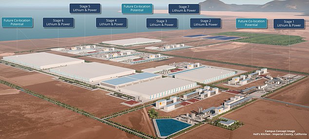 Controlled Thermal Resources announced in January that it had recovered lithium from a brine geothermal source, and is set to build a massive plant on the site (pictured)