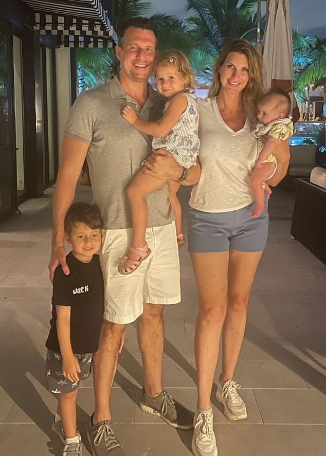 Maya lives in Miami with her husband Dave Miller and their children: Aiden, four, Elle, three, and six-month-old Emma