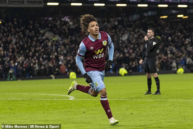 Luca Koleosho scored his first goal for Burnley in the 5-0 match against Sheffield United on Saturday