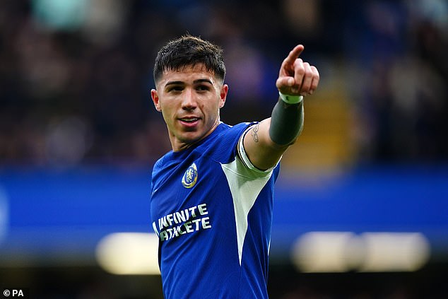 Enzo Fernandez scored a brace against Brighton for the first time in his professional career