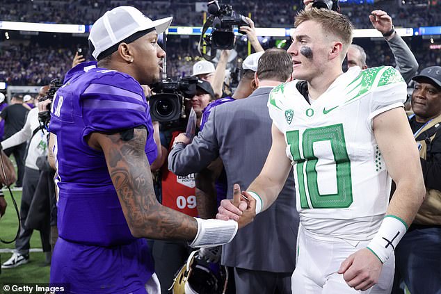 Michael Penix of Washington and Bo Nix of Oregon represent half of the Heisman Trophy finalists