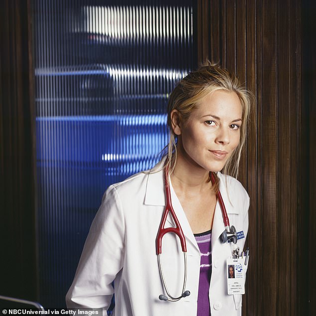 She is best known for her TV shows ER and NCIS;  Pictured in a promo photo for ER circa 1997