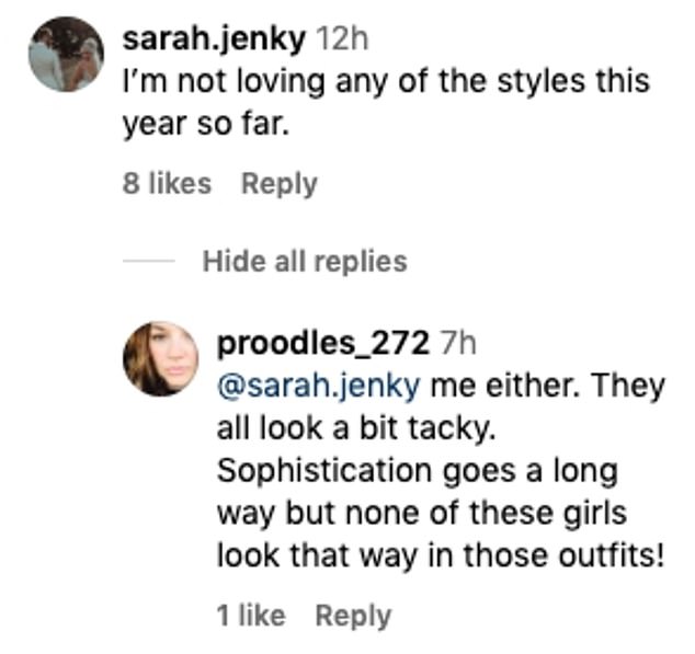 Fans of the show didn't hold back when it came to criticizing the women's outfits