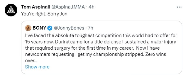 1701763860 388 Jon Jones fires back at Tom Aspinalls hilarious claim that