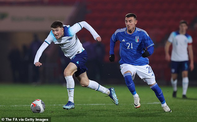 The midfielder played for England Under-20 against Italy last month