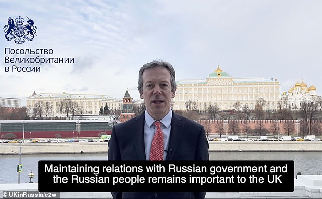 Nigel Casey, British Ambassador to the Russian Federation.  The chill in relations between Britain and Russia has been exacerbated by Putin's decision to illegally invade the sovereign state of Ukraine