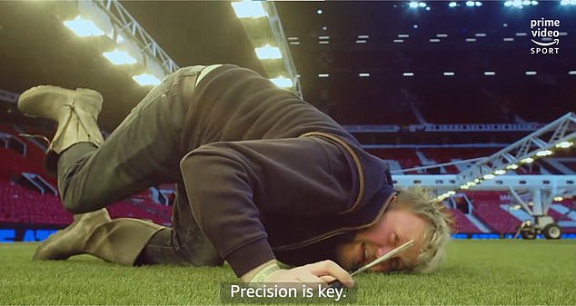 He even tried to cut the Old Trafford pitch with scissors in the build-up to United vs Chelsea