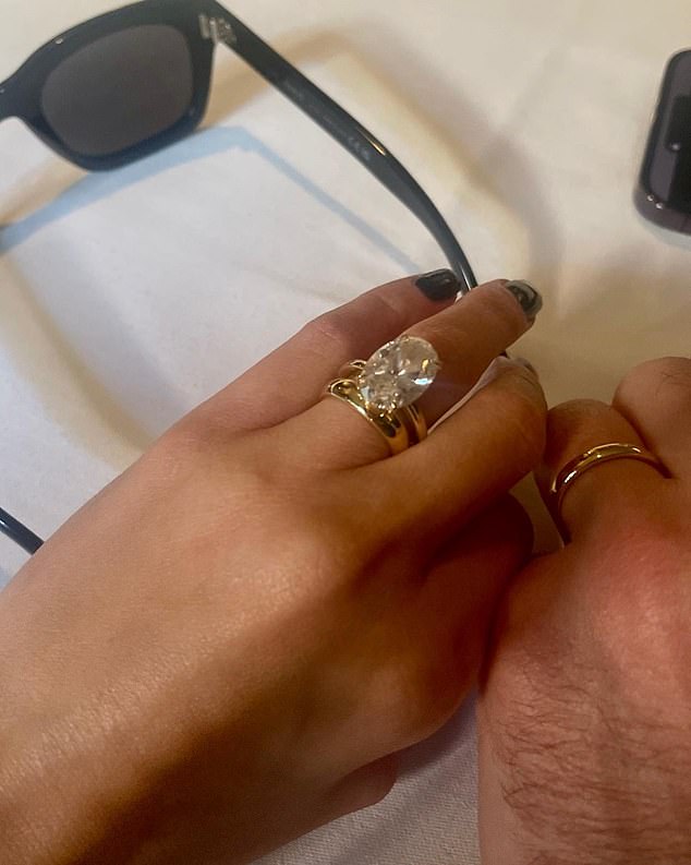 Ashley and Brandon were rumored to be getting married after her mom Shannon Benson shared an Instagram photo of Ashley and Brandon's left hands — both with rings on their wedding ring fingers.  She has since deleted the image