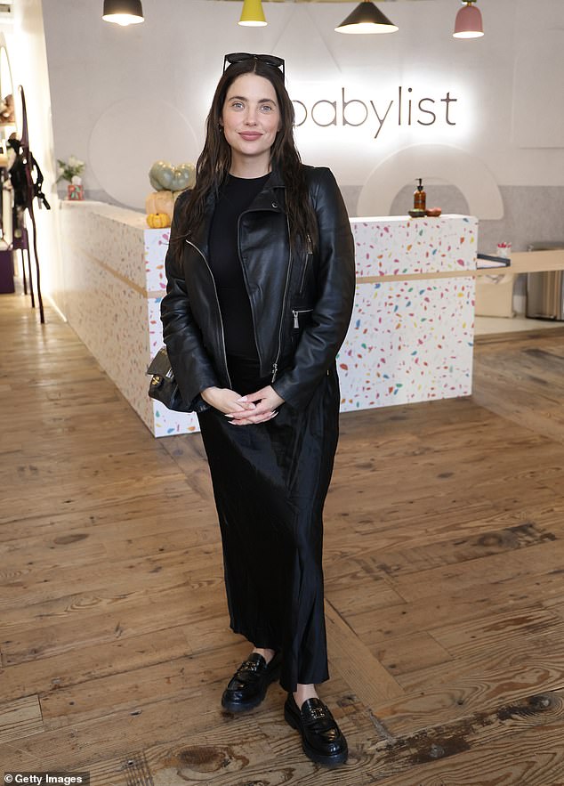 Baby on the way: The couple also confirmed her pregnancy while shopping at the Babylist Beverly Hills Showroom on November 6