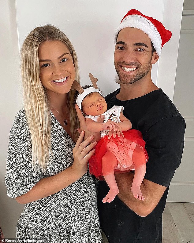 Aryis welcomed Harper Lee in December 2021 with her fitness trainer husband Andrew Papadopoulos