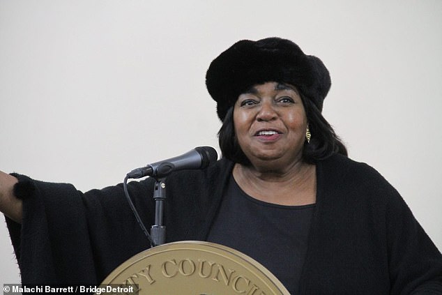 Rev. JoAnn Watson pictured at a Feb. 24, 2023 press conference announcing Detroit's new reparations task force at West Side Unity Church