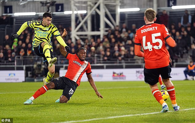 Martinelli opened the scoring for Arsenal after getting on the end of Bukayo Saka's cutback