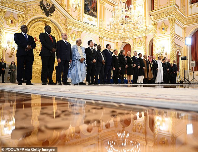 Diplomats from all over the world were in the Kremlin yesterday to greet the despot