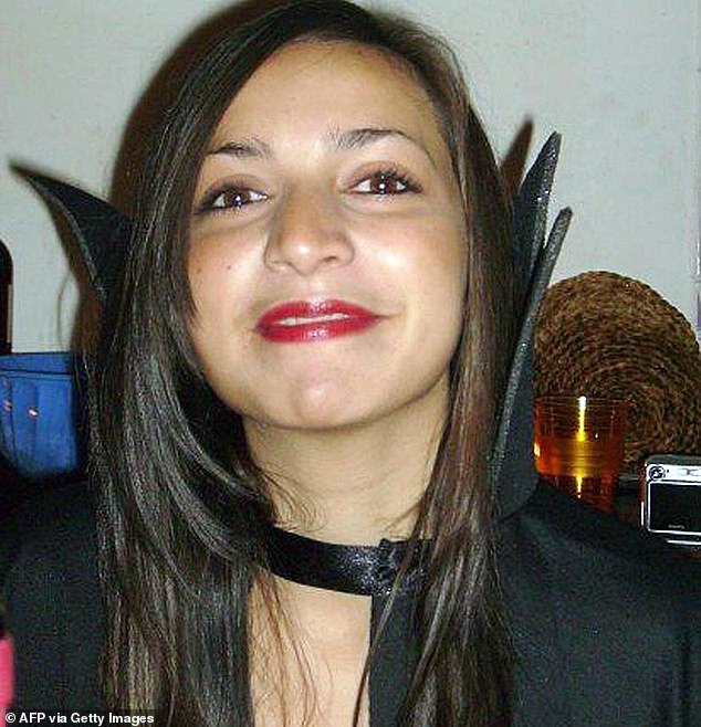 Kercher, from Coulsdon, Surrey, was murdered just three months after moving to Italy for a study abroad program at the prestigious University of Perugia (pictured: in an undated photo released in November 2007)