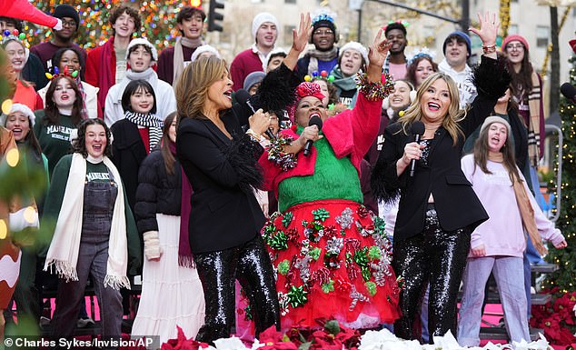 The Manhattan School of Music provided beautiful background vocals for Jenna, Hoda and Cheryl's first live performance of Carefree Christmas