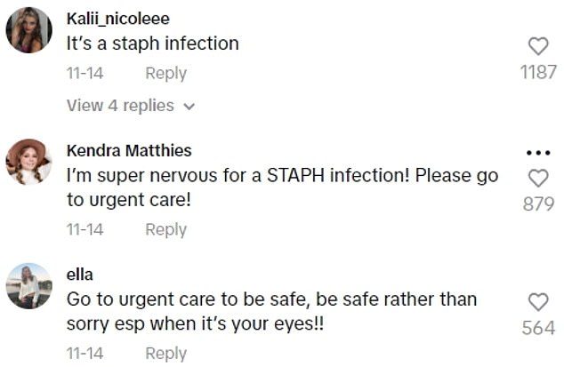 In the comments section, many users warned her about the dangerous potential of the 'triangle of death'