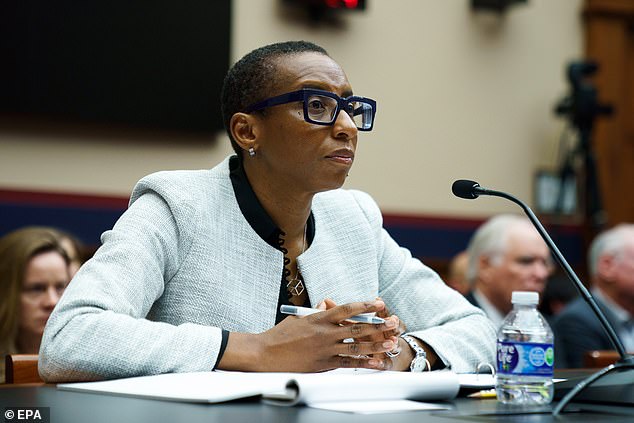 Harvard University President Claudine Gay testifies before the House Education and Workforce Committee on Tuesday in the Rayburn Building in the U.S. Capitol