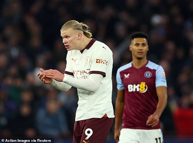 Erling Haaland failed to score a goal that would have helped City avoid defeat on the road