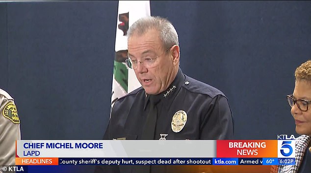 LA Police Chief Michel Moore, who announced Powell's arrest, was also responsible for overhauling the city's fleet of beach vehicles after the suspect won a $700,000 payout