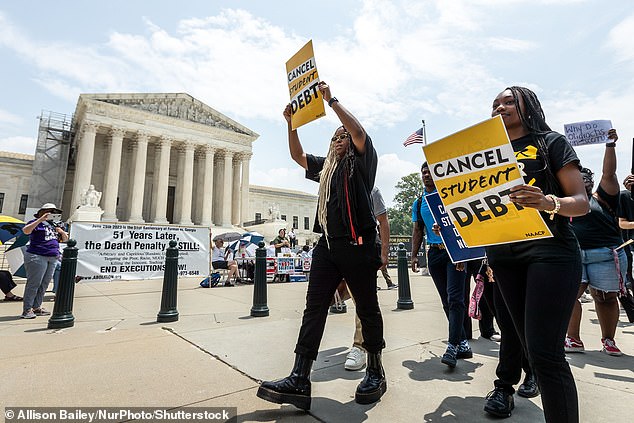 Students are protesting the Supreme Court's June ruling against President Joe Biden's student debt relief program