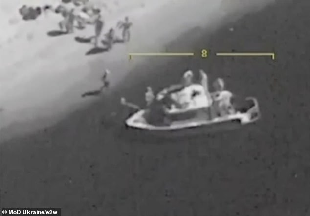 A landing boat carrying Russian marines was destroyed by a Ukrainian army drone on the northwestern shore of the Black Sea in September