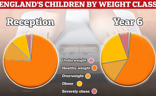 A quarter of the students attending school in the reception year are now overweight