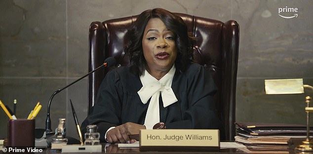 Kandi Burruss, 47, made a surprise appearance in the trailer as Honorable Judge Williams, who presided over a trial against Jennings and convicted him while the defendant wore a neck brace.